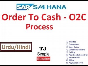 SAP-FI/SD-O2C-01 - Order to Cash Process | Overview in SAP S/4Hana - Urdu/Hindi