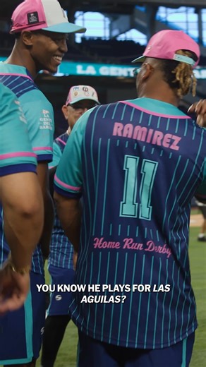 Imagine joking around with these guys 🤣 Chat it up with José Ramírez & friends at the La Gente del Barrio Celebrity Softball Game! | MLB