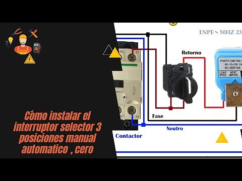 Cómo instalar el interruptor selector 3 posiciones Manual, Automatico,Cero