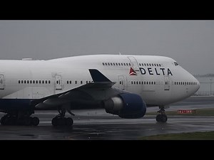 Delta Air Lines Boeing 747-400 N670US Landing at NRT 34R