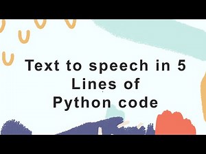 Text to Speech in 5 lines of Python | gTTS for Hindi as well