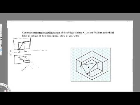 Construct a secondary auxiliary view