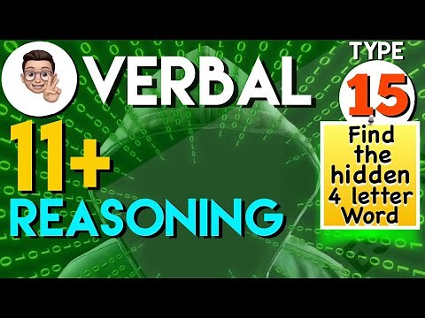 11 Plus Verbal Reasoning - VR Type 15-Find the hidden four letter word/hidden words| Lessonade