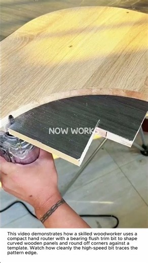 Wood Curve Routing!! Perfect Curved Edges with Hand Trimmer & Template #woodworking #router