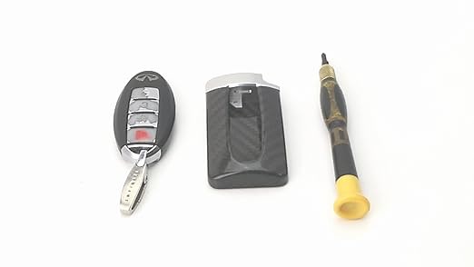 iJDMTOY (1) Real Carbon Fiber GTR Style Key Fob Protective Cover Case w\/Black Base Demo Video