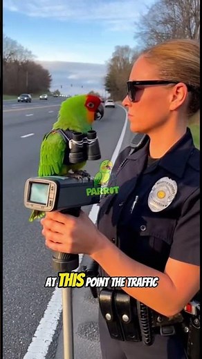 Parrot Roasts Police Officer 😂 #shorts #parrot #funny