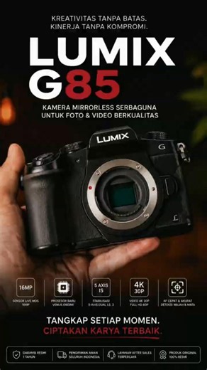 LUMIX G85: The Most Affordable 4K Camera with 5-Axis Image Stabilization!
