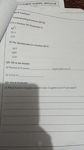 Fractions QuestionsUnderstanding Fractions (MCQ)   In a frac... | Filo