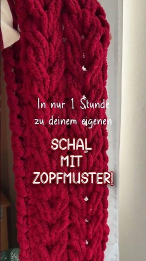 Cable-knit scarf in 1 hour 🧶 | Super easy!