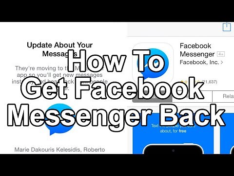 How to get facebook in-app messenger back.