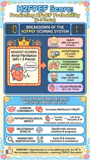 HFpEF Explained:The "Secret" Score You HFpEF/ Master the H2FPEFScore in 5 Mins #usmle#shorts #meded