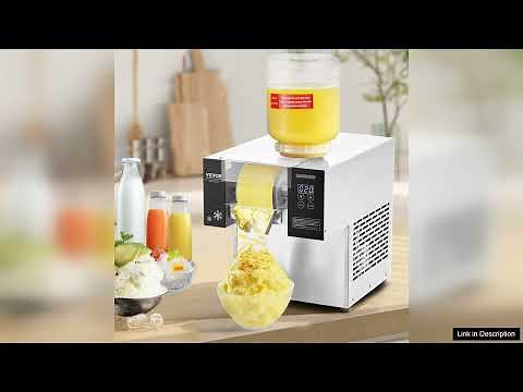 Commercial Snowflake Ice Machine 375LBS/24H Stainless Steel for Ice Cream Review