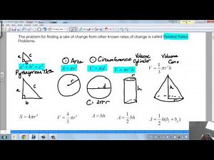 RR #1 Related Rates Intro Calculus I
