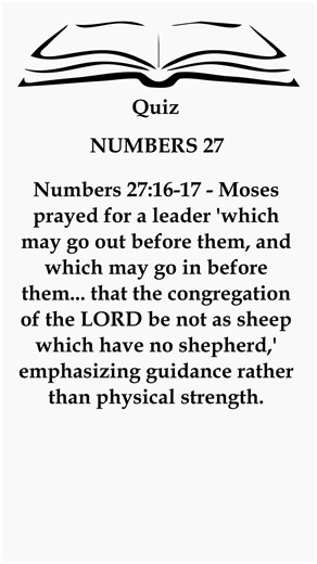 Moses' Urgent Prayer 🙏 A Shepherd for God's People | Numbers 27 Explained
