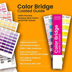 Pantone Color Bridge Coated Guide: CMYK HEX Palette (digital Download) - Etsy Canada