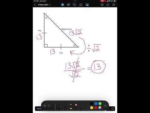 45-45-90 (Right Isosceles) Triangles