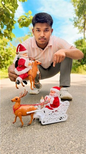 Dekho Amar RC Santa VS RC Santa Claus Sleigh With Reindeer Gift Unboxing🔥🎁#shorts
