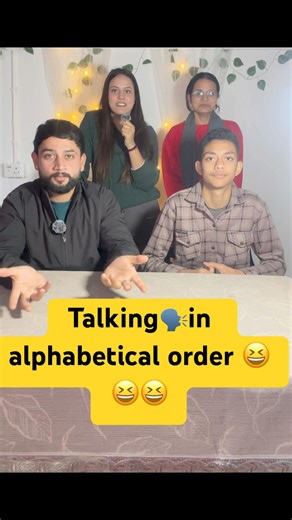 Talking in Alphabet Order 😬#funny #shorts