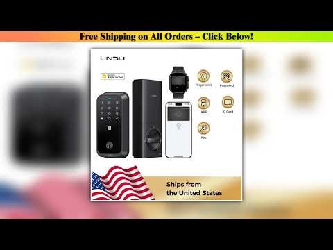 LNDU Smart Door Lock Fingerprint Keyless Entry Auto-Lock Multiple Unlock Ways with Apple HomeKit