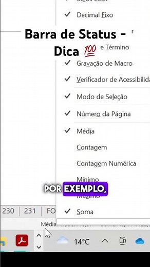 Tip on how to customize the status bar in Excel #excel #spreadsheetmagic #microsoft #tips