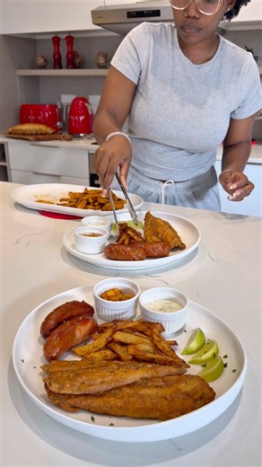 Sunday Lunch - Fish with Chips and Homemade Bread #cooking #foodie #fish #chips #homemade