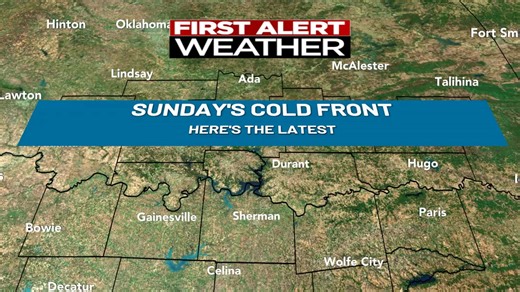 Sunday's cold front is going to bring some big changes to Texoma weather for the last week of 2025! We are still expecting a few showers with the front as well, but this will mostly be a big temperature drop & wind event #TexomaWX | KXII-TV