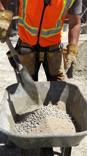 Manual Concrete Mixing Process | Step-by-Step Construction Site Guide 🏗️ #concretework #concrete