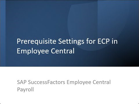Employee Central Payroll Implementation- Prerequisite setups #sappayroll #successfactors