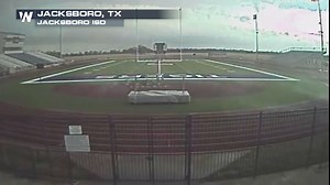NEW FOOTAGE: Recently released security cam footage from Jacksboro Elementary in Texas shows how powerful this tornado was as it tore through the campus. note: watch the high jump landing bag disappear 😳 #TXwx #Jacksboro #Tornado video courtesy: Jacksboro ISD | WeatherNation