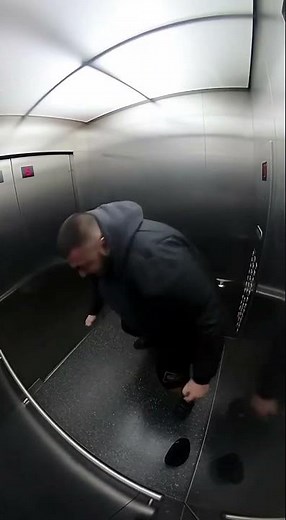 Crazy Guy Jumps in Elevator… and It Breaks! 😱🚨