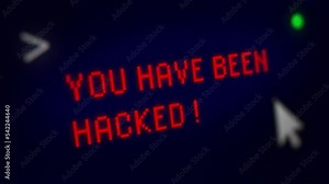 Animated "YOU HAVE BEEN HACKED!" Alert Blinking on the Command Line. Seamless Loops