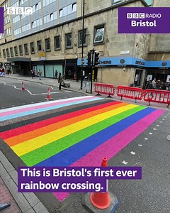 Bristol has its first ever Pride rainbow crossing. It has been painted on Wine Street, near to Castle Park to mark Bristol Pride. 🖌🎨 For more on Bristol Pride - https://bbc.in/3hjwl2y We would love to hear your thoughts on the rainbow crossing - comment below if you are willing to chat! | BBC Bristol