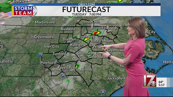 Rachel Duensing's Monday night central NC weather forecast