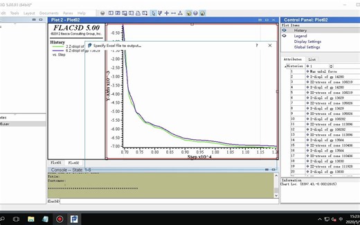 FLAC3D5.0监测数据导出