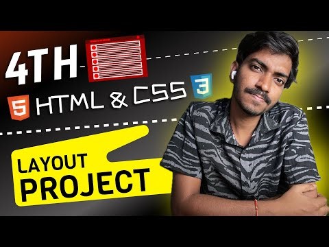 10 HTML CSS Practice PROJECTS Hindi 2024 | Project 4 | Basic To Advance Layout
