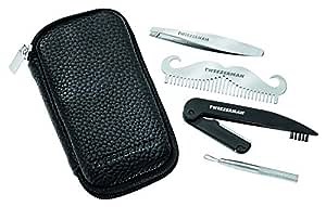 Tweezerman G.E.A.R. Travel Essential Grooming Tools Kit, Black