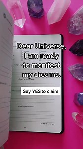 ✨ "Dear Universe, I am ready to manifest my dreams." THIS is a powerful invocation you can send as your soulful call inside your Dear UNIVERSE 13-Week Guided Manifestation Journal… Today, I encourage you to close your eyes, take a deep breath in and make this declaration with love, faith and belief that your dreams are on their way and in perfect divine timing! Don’t have your journal yet? You’re going to LOVE this! 💜 🎉 Thousands of people around the world have received their manifestation jou