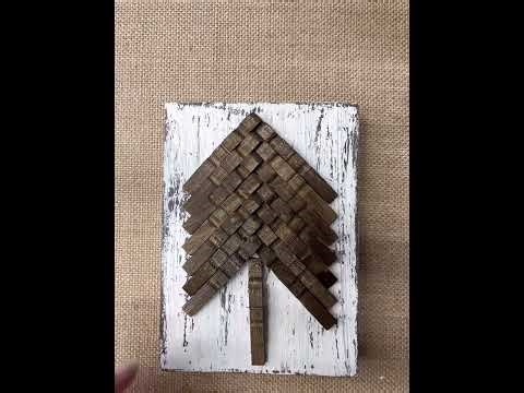 Clothespin Rustic Christmas Tree | DIY