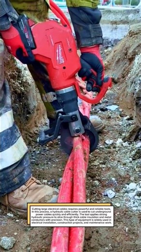 Hydraulic Cable Cutter in Action | Underground Power Cable Cutting Tool #electronic