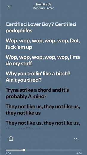 Kendrick Lamar - Not Like Us (Lyrics) #lyrics #kendricklamar #notlikeus