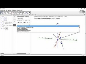 Perpendicular común a dos rectas con GeoGebra