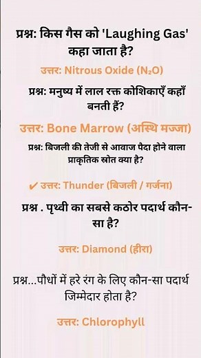 Science GK Quiz | विज्ञान सामान्य ज्ञान क्विज | Science Questions Answers | GK Quiz #science#shorts