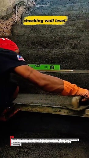Pro Builder Checks Perfect Level with Water Pass — Precision Work! 📏