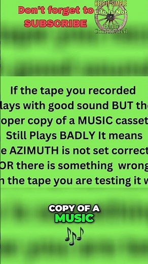 Fix Cassette Tape Sound! Head Alignment Matters