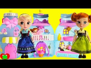 Frozen Elsa Gets New Sister Anna Baby Born Bottle House