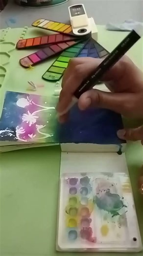 How I Make Stars ✨ #watercolorpainting #painting #paintingtechniques