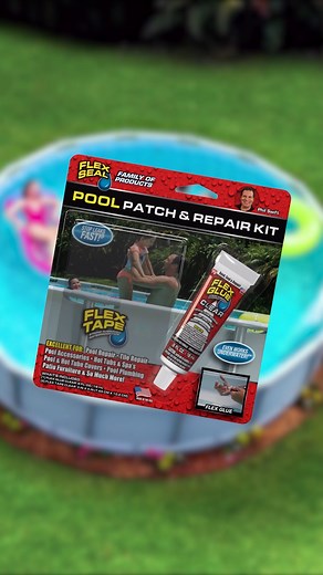 7.4K views · 141 reactions | The Flex Seal Pool Patch & Repair Kit is an instant summer hit! Don’t despair over a pool repair. Get the kit and keep your summer sizzlin’!  Click the link to order yours today: https://flexsealproducts.com/products/flex-seal-pool-patch-and-repair-kit | Flex Seal | Facebook