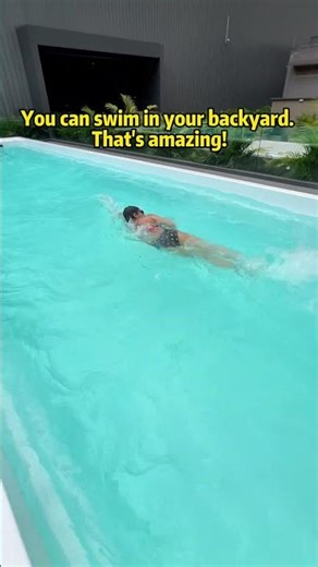 You can swim in your backyard. That's amazing!