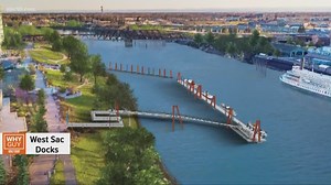 Why Guy: Why is there a sign for a water taxi behind the Ziggurat in West Sacramento?