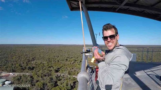What happens when an anvil drops on a water-filled exercise ball from 45 meters